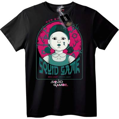 Squid Game 2 Red Light Green Light Tee - XS, Black
