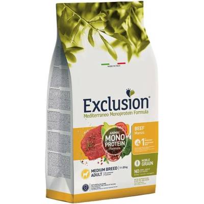 Exclusion Mediterraneo Monoprotein Formula Medium Breed hovězí 12 kg