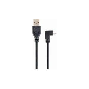 Gembird CCP-MUSB2-AMBM90-6 Gembird micro USB 2.0 cable AM-MBM5P 1.8M Battery Charging Transmission black