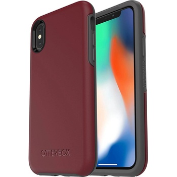 OtterBox Symmetry Series Case - хибриден кейс с висока защита за iPhone XS, iPhone X (червен)