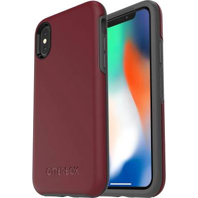 OtterBox Symmetry Series Case - хибриден кейс с висока защита за iPhone XS, iPhone X (червен)