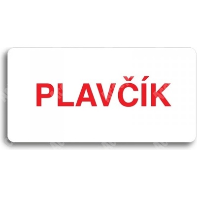 ACCEPT Piktogram PLAVČÍK - bílá tabulka - barevný tisk bez rámečku