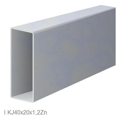 Uzavretý pozinkovaný doskový profil KJ40x20x1,2Zn-6