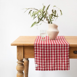 Linen Tales Ленена покривка 40x200 cm Red Gingham - Linen Tales (LT-TR-40x200-RNCH)