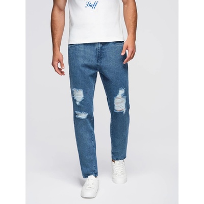 Ombre Men's denim pants with rubbing blue
