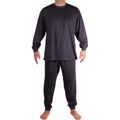 H&F Hopefine Mojmír pánské pyžamo s náplety W-034C tmavě šedá