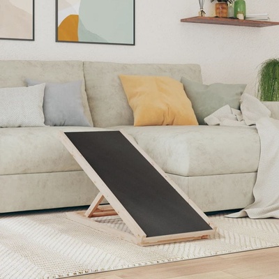 Vidaxl Rampa pro psy šedá 100 x 40 cm masivní jedlové dřevo