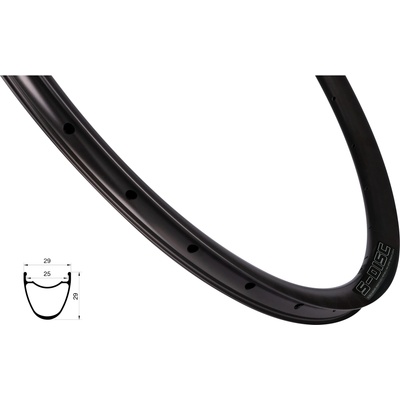 Ráfik gravel REMERX S-DISC 622x25, 28dier, čierny