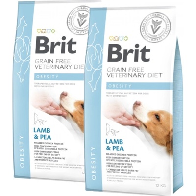 Brit Veterinary Diet Dog Grain Free Obesity 2 x 12 kg