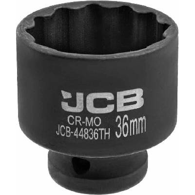 JCB Tenkostěnná nárazová hlavice 1/2" 36mm 12-hran Cr-Mo Nástrojový klíč