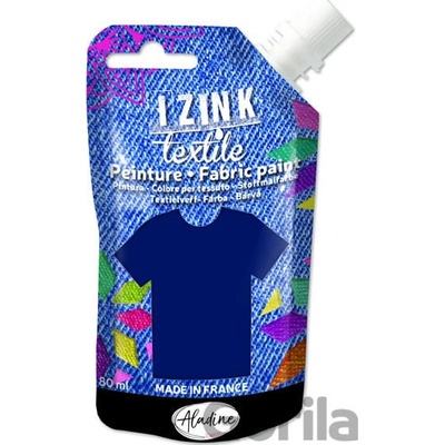 Aladine IZINK textilní barva tmavě modrá 80 ml