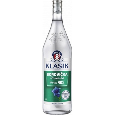 Klasik Borovička horec 40% 1 l (čistá fľaša)