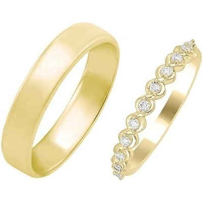 Eppi Vintage prsten s lab-grown diamanty a pánský komfortní prsten Lalia RW44444