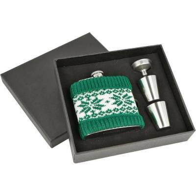 Dárková placatka Angelo Winter Green, 6 oz (177 ml)