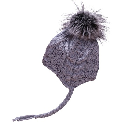 dětská celopodšitá pletená čepice Pletex H099 Světle šedá