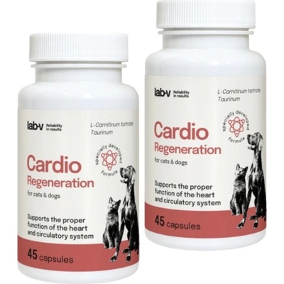 LAB-V Cardio Regeneration Podpora správné činnosti srdce a oběhového systému pro psy a kočky 2 x 45 kapslí