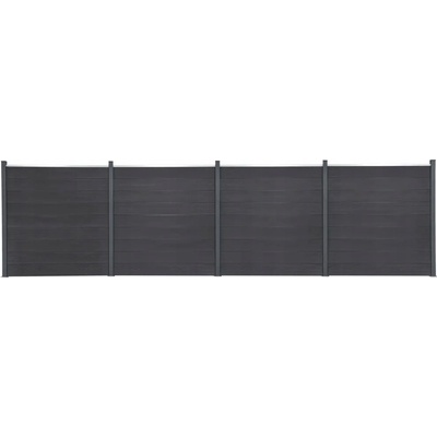 zahrada-XL Sada plotových dílců šedá 699 x 186 cm WPC