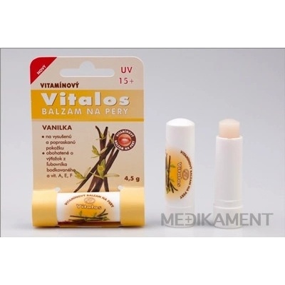 VITALOS Balzam na pery med SPF 15 vitamínový 1 ks