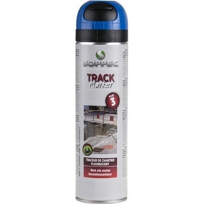 SOPPEC Značkovací sprej TrackMarker fluorescentný modrý 500ml trvanlivosť 3 mesiace