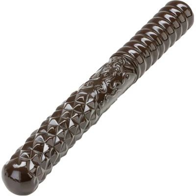 Sensual D45M Oboustranné flexibilní dildo 38 cm hnědé