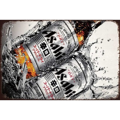 Ceduľa Asahi Beer 30cm x 20cm Plechová tabuľa