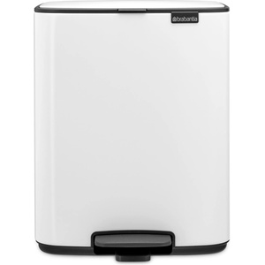 Brabantia Кошче за отпадъци с педал BO 12 l, бял, стомана, Brabantia (BRAB236907)