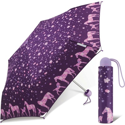 Happy Rain Ergobrella PONY LOVE dívčí skládací deštník fialový