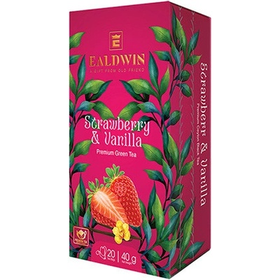 EALDWIN Strawberry & Vanilla zelený čaj 40 g