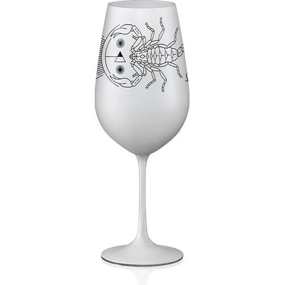 Crystalex Sklenice na bílé i červené víno Viola bílá znamení ŠTÍR 550 ml
