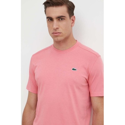 Lacoste Тениска Lacoste в розово с изчистен дизайн (TH7618)