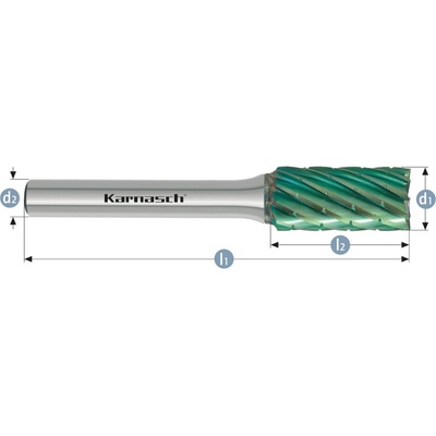 Karnasch 116091040 | ZYB valcová fréza s čelným ozubením HP-3 PRO 12x25x6-70 mm, povlakovaná