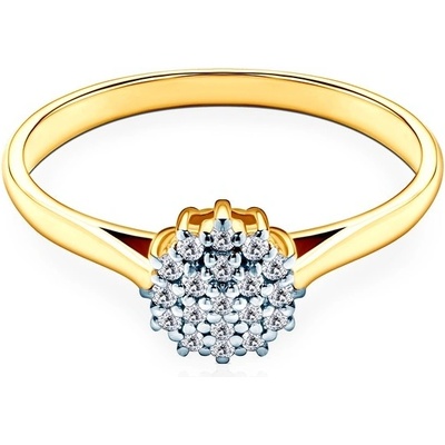 Savicki zásnubní prsten dvoubarevné zlato diamanty SAV342/05/b