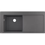 Hansgrohe S51 SilicaTec мивка от композитен материал, тъмносива, 105x51 см (43330290) Мивка за вграждане