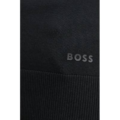 BOSS Orange Пуловер Boss Orange дамски в черно от лека материя с поло 50535524 (50535524)