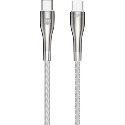 Forever Кабел Sleek USB-C - USB-C, 60W, 1.0 м, бял - Forever