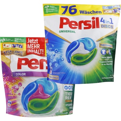 Persil Discs Color + Universal kapsule na farebné pranie 4v1 2 x 76 PD
