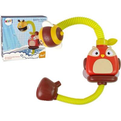 LeanToys Hračka do koupele Sova včela do sprchy