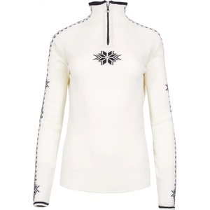 Dale of Norway Дамски вълнен пуловер Dale of Norway Women's Geilo Merino jumper - Off White / Black (105-1370-0512)