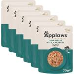 Applaws Консерва за котки с риба тон и скумрия в желе 6 x 70 г