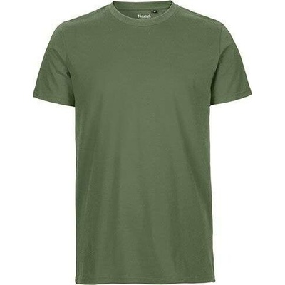 Neutral organické tričko v úzkém slim-fit střihu vojenská NE61001 zelená