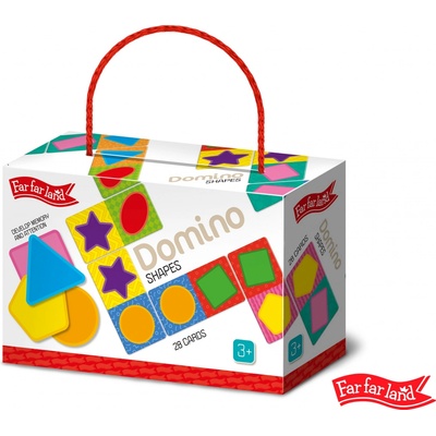 Far Far Land Domino s obrázkami tvarmi 28 kariet