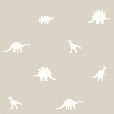 Esta Home 139508 Béžová detská vliesová tapeta s dinosaurami, rozmery 0,53 x 10,05 m