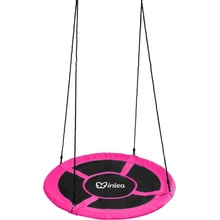Inlea Závesný hojdací kruh 90 cm ružový