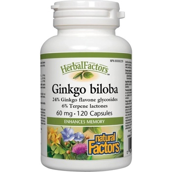 Image 1 of Natural Factors Ginkgo Biloba 60 mg [120 капсули]