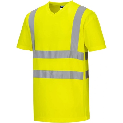 Portwest tričko S179 s výstřihem do V a síťovinou krátký rukáv reflexní žltá 4XL