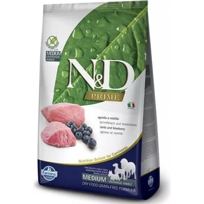 N&D Prime dog GF Medium & Maxi Lamb & Blueberry 2,5 kg