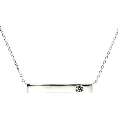Rafity Stříbrný řetízek s pevnou ozdobou se zirkonem N0048-05