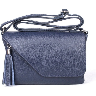Vera Pelle malá kožená crossbody kabelka no. 151 tmavěmodrá