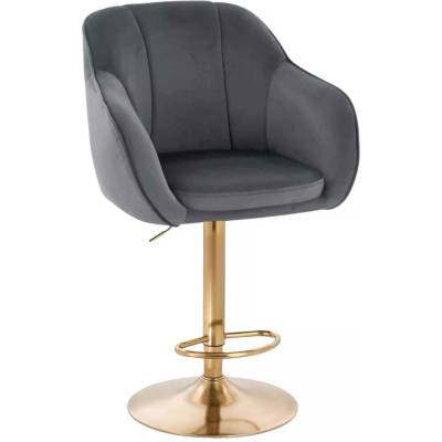 LuxuryForm Design Avola Velur na zlatom tanieri tmavo šedá