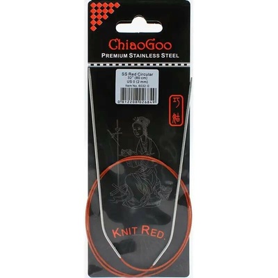 ChiaoGoo Knit Red ergonomické fixní kruhové jehlice 80 Cm 2mm – Hledejceny.cz